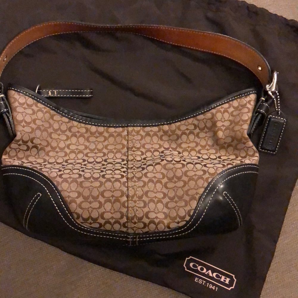 Coach Leather & Signature Canvas Purse